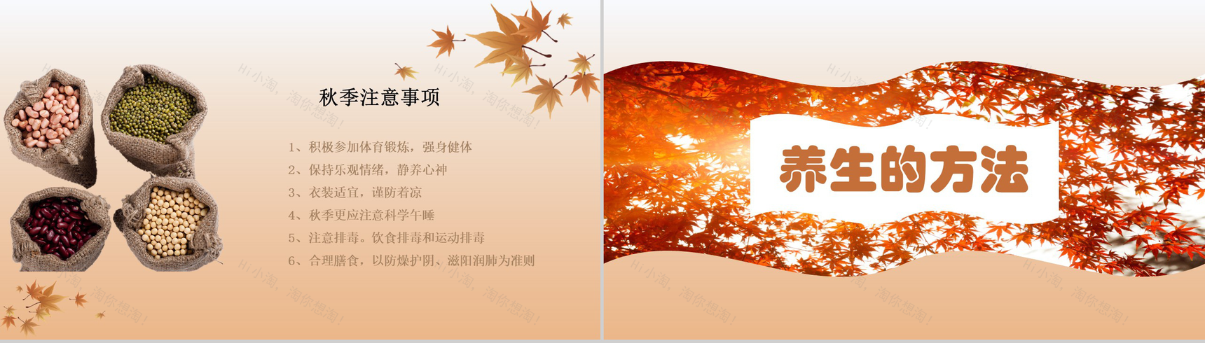 秋季养生主题方法的PPT模板-3