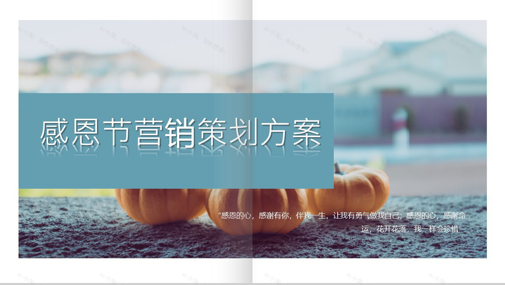 清新简约感恩节营销活动策划方案汇报PPT模板-1