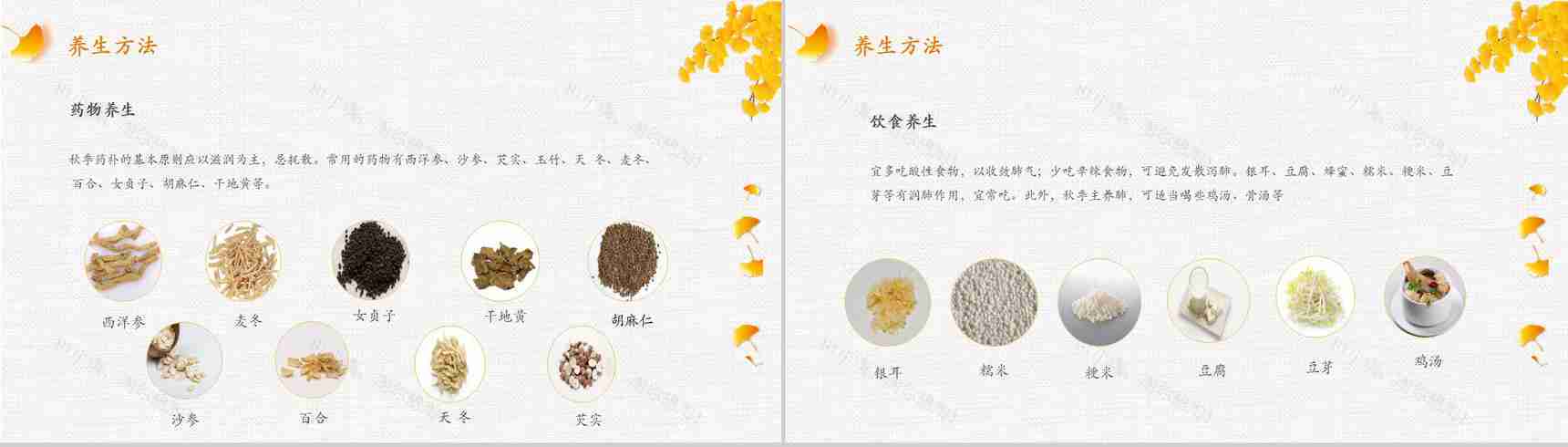 主题健康养生的PPT模板-5