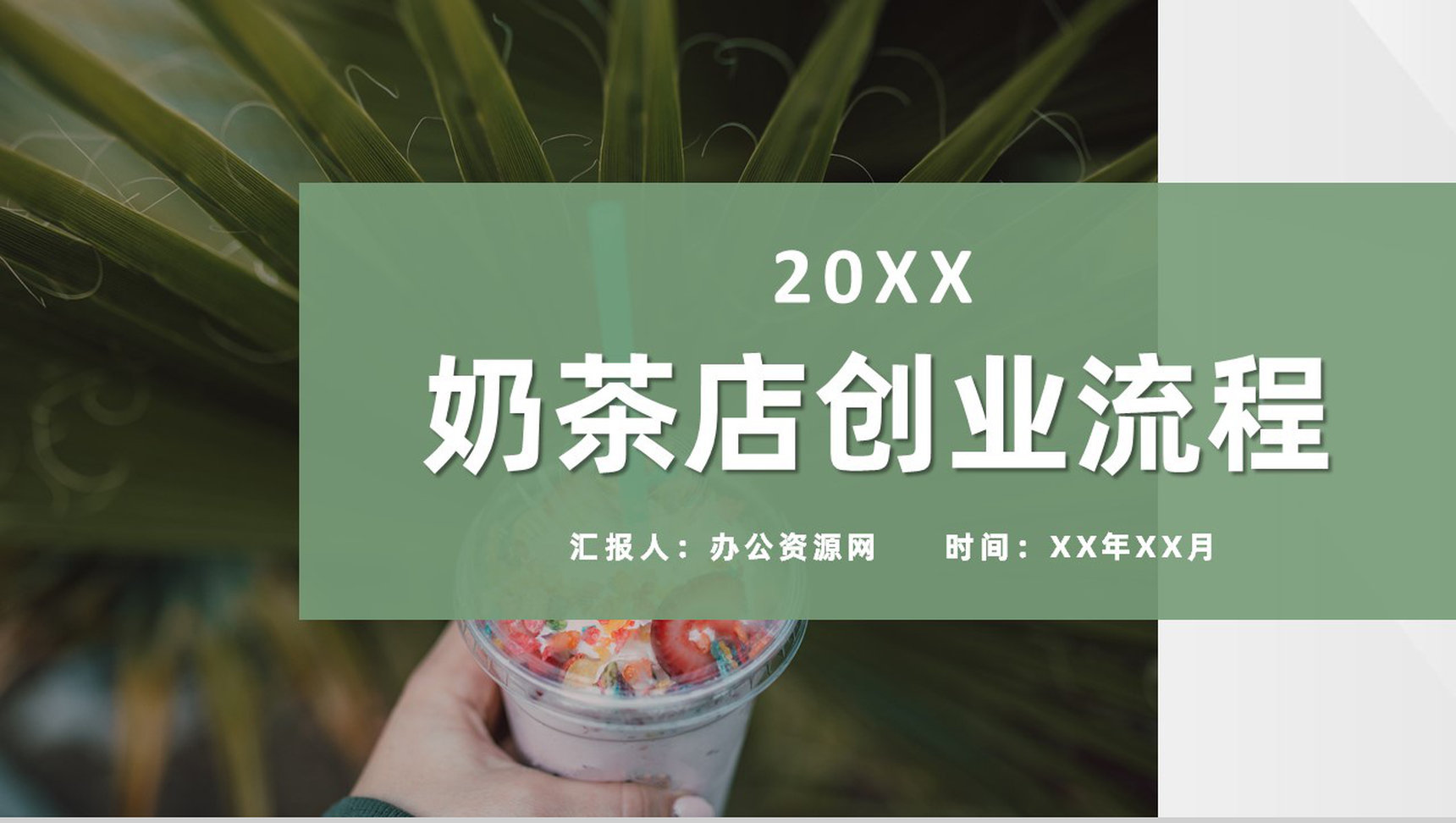 奶茶店创业招商投资活动连锁店开店合作流程计划PPT模板