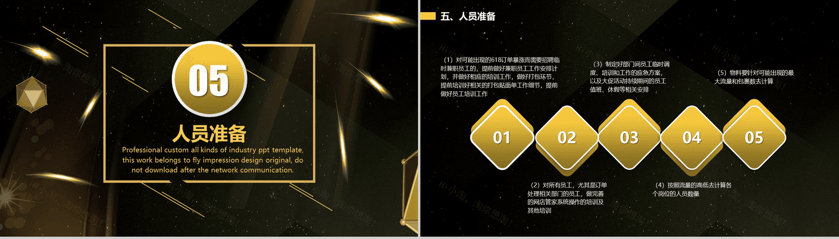 黑色商务大气天猫618活动策划PPT素材模板-14