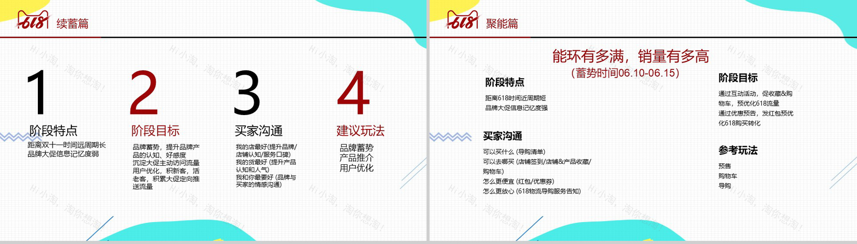 白色简约淘宝618营销策划书PPT模板-4