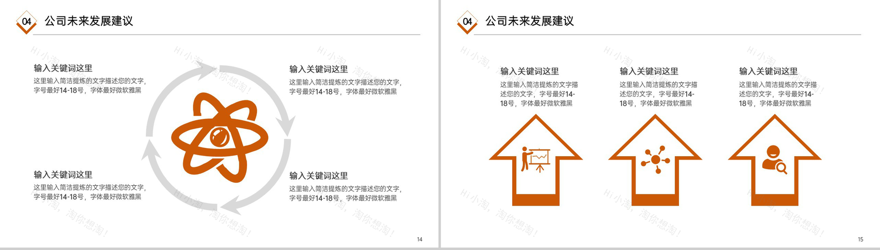 橙色简约风年中总结工作计划述职报告PPT模板-8