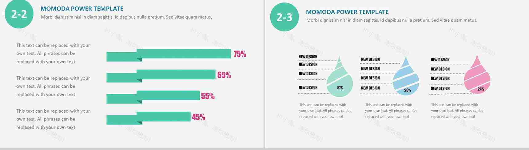 精美活泼小清新多功能PPT模板-5