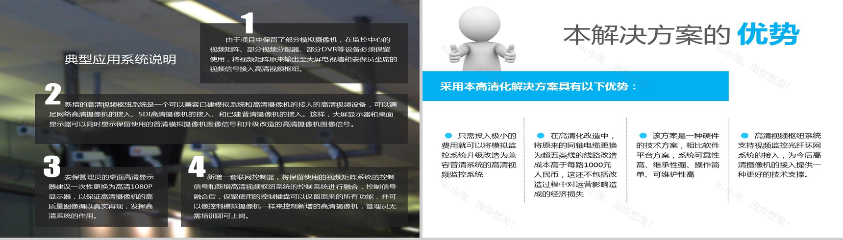 高清视频监控扁平化商务PPT模板-6