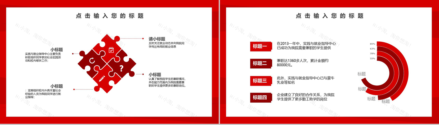 红色大气第六届团委述职报告PPT模板-3