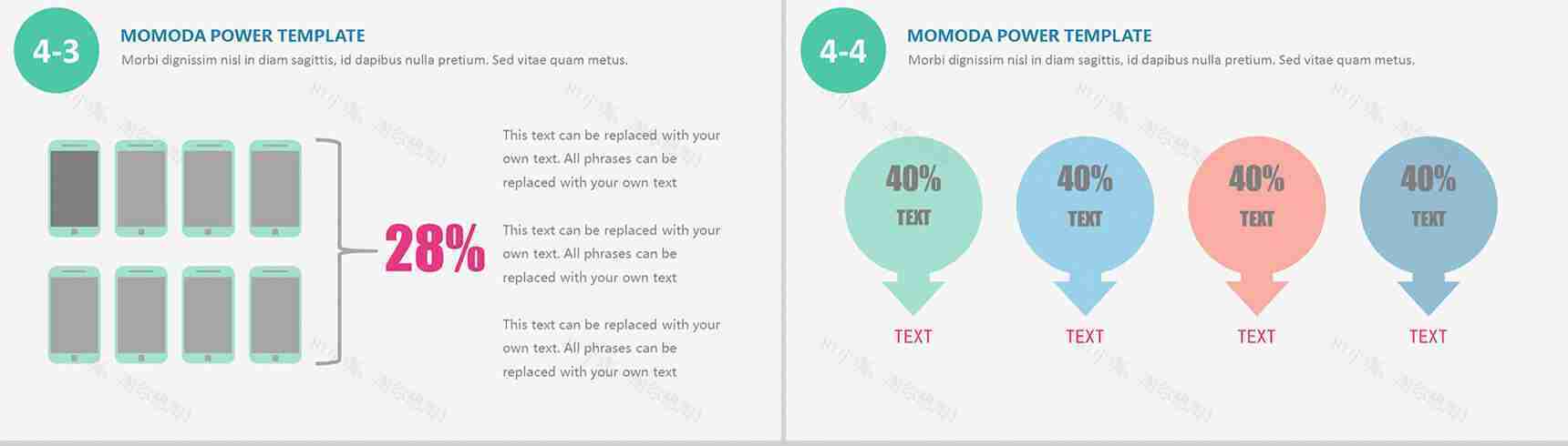 精美活泼小清新多功能PPT模板-10