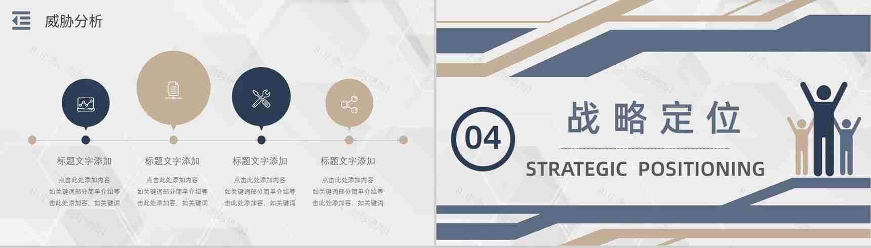 企业战略SWOT分析矩阵威胁机会分析员工部门工作汇报PPT模板-15