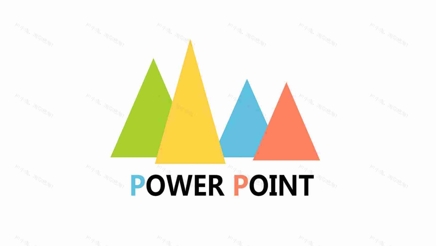 商务白色多彩通用PPT模板-1