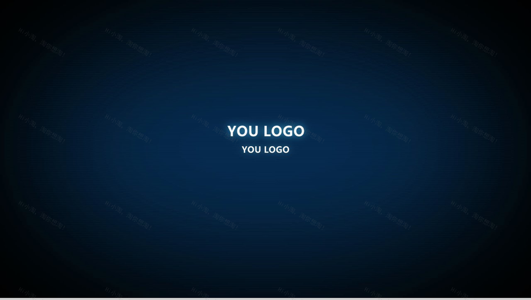 深蓝色炫酷动画商务通用PPT模板-1