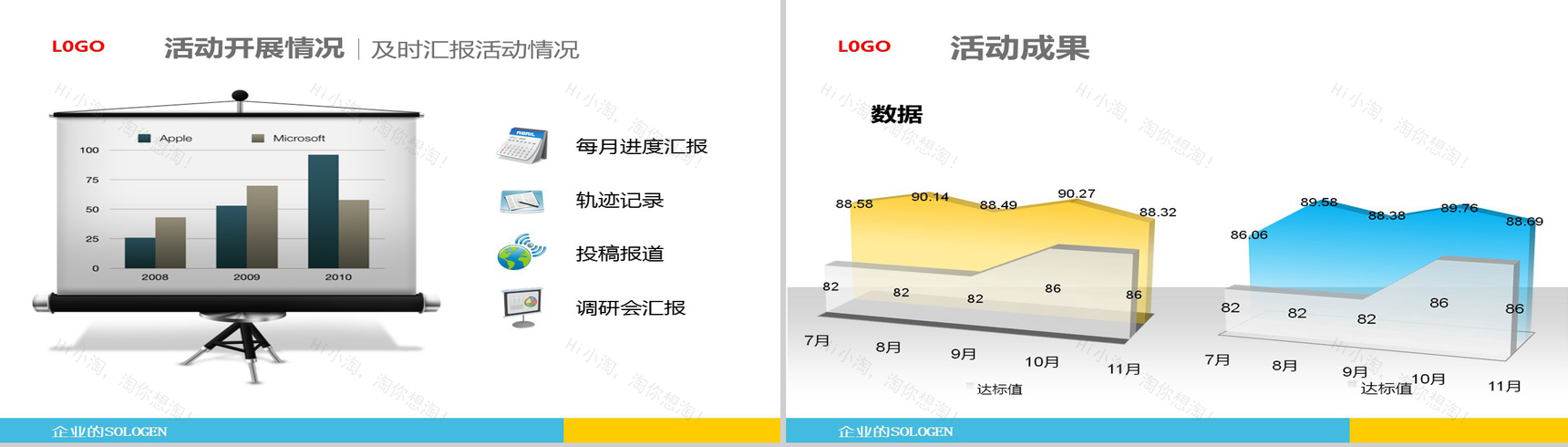 精致图表分析商务报告PPT模板-5