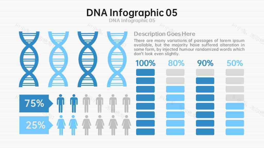 蓝色简约企业数据分析统计图表合集PPT图表模板-30