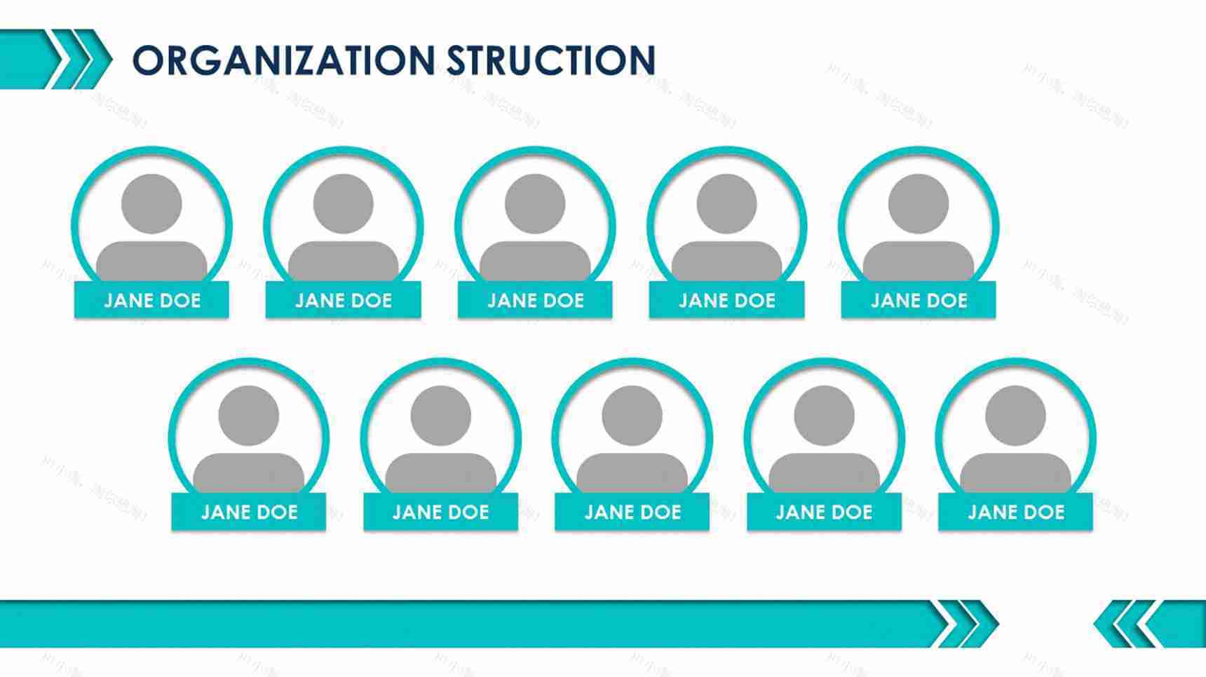 商业实用简洁商业图片组织结构图-1