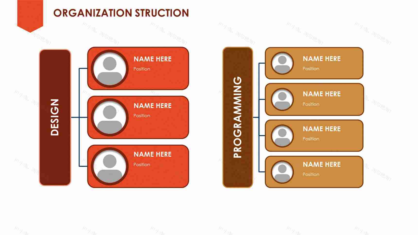 简洁内容组织PPT结构图形-2