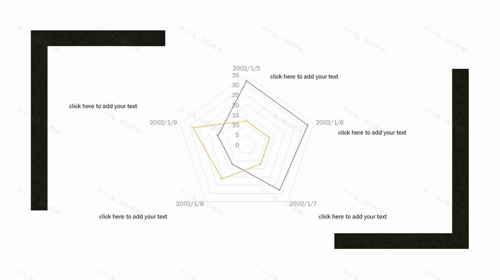 大气简约雷达图PPT图表-1