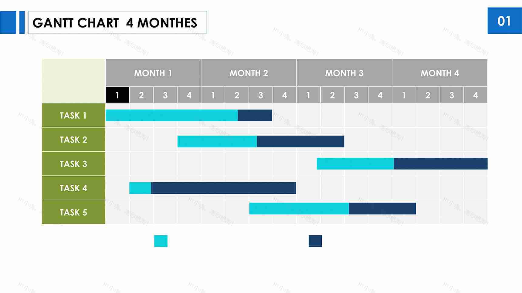 高端商务甘特图商业图表-1