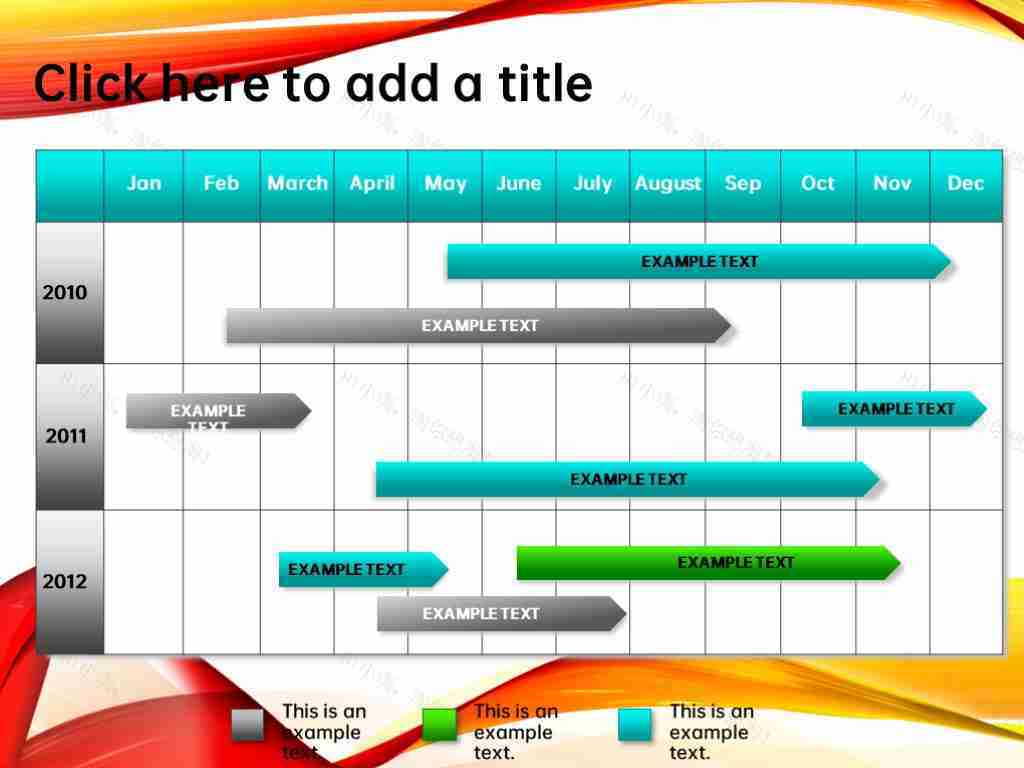 彩色大气实用甘特图图表PPT模板-1