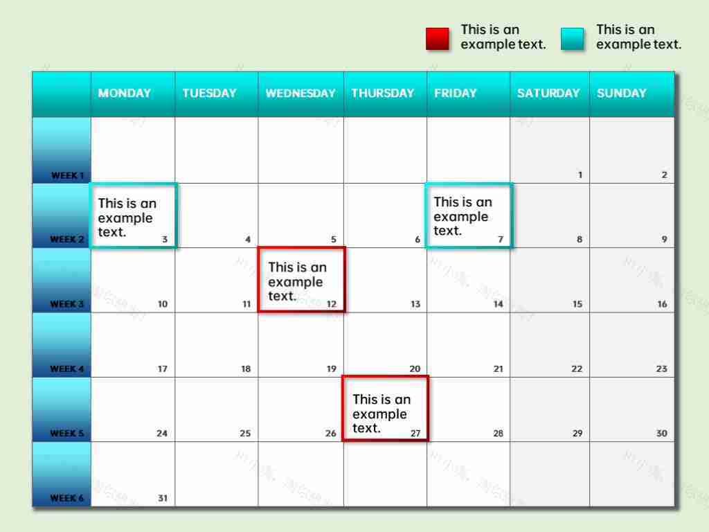 淡雅简约甘特图图表PPT模板-1