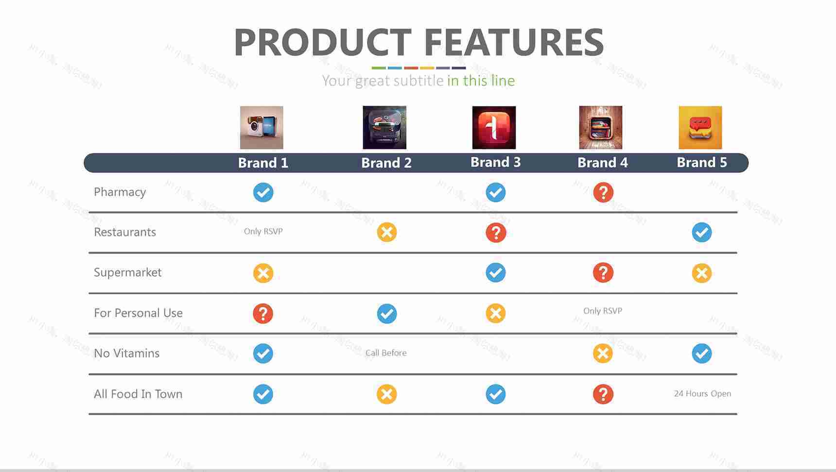 是否对错选择表格PPT模板-1