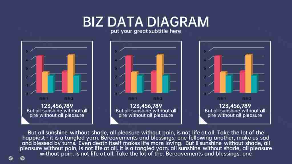 精美扁平化图表合集数据展示商务汇报PPT图表模板-24