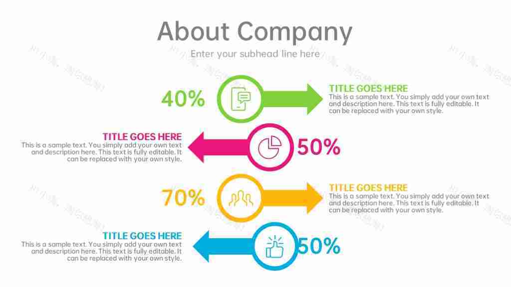 多彩商务数据图表合集占比分析PPT图表模板-27