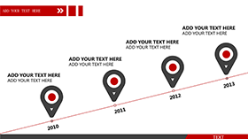 简洁简单的PPT时间轴模板