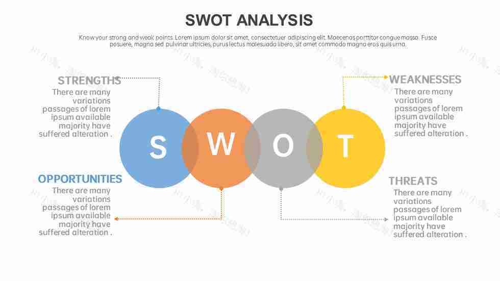 商务优质企业SWOT分析图PPT图表模板-47