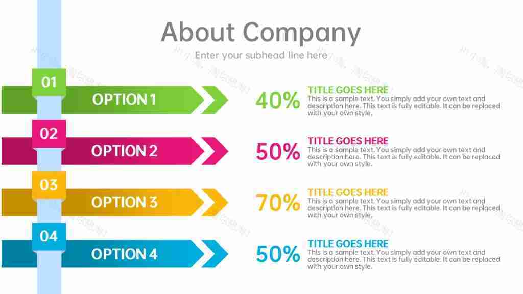 多彩商务数据图表合集占比分析PPT图表模板-15