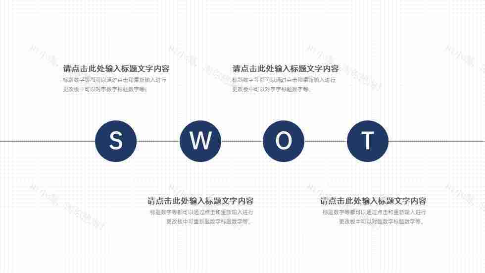 简约风SWOT分析图优势劣势机会威胁PPT图表模板-7