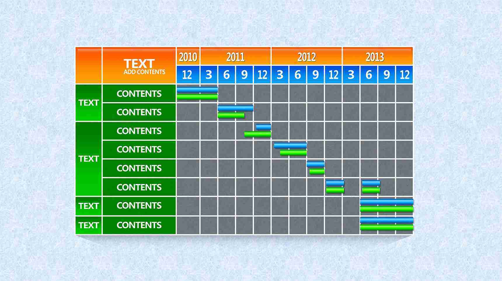 简约彩色商务实用表格PPT图表模板-1