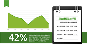 清新绿色商务折线图数据图表