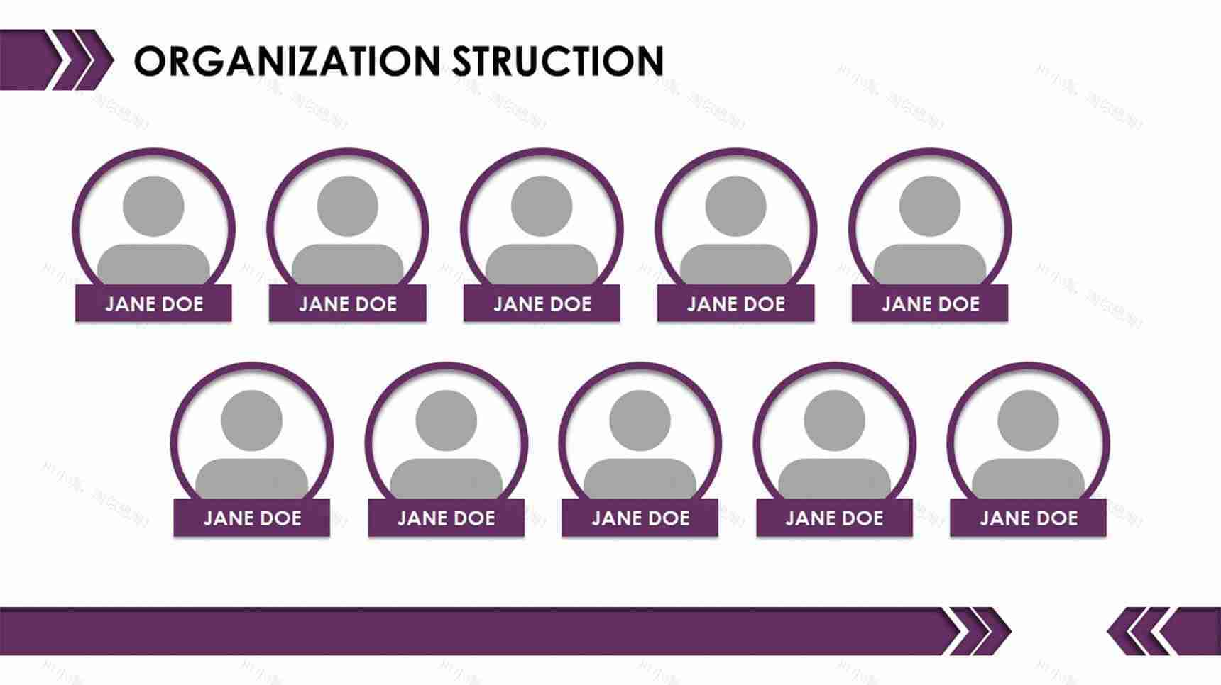 商业实用简洁商业图片组织结构图-2