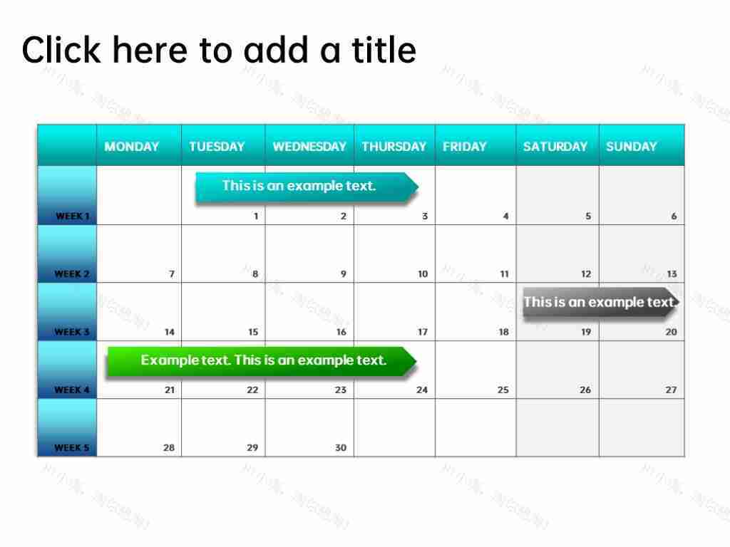 简洁大气甘特图PPT图表模板-1
