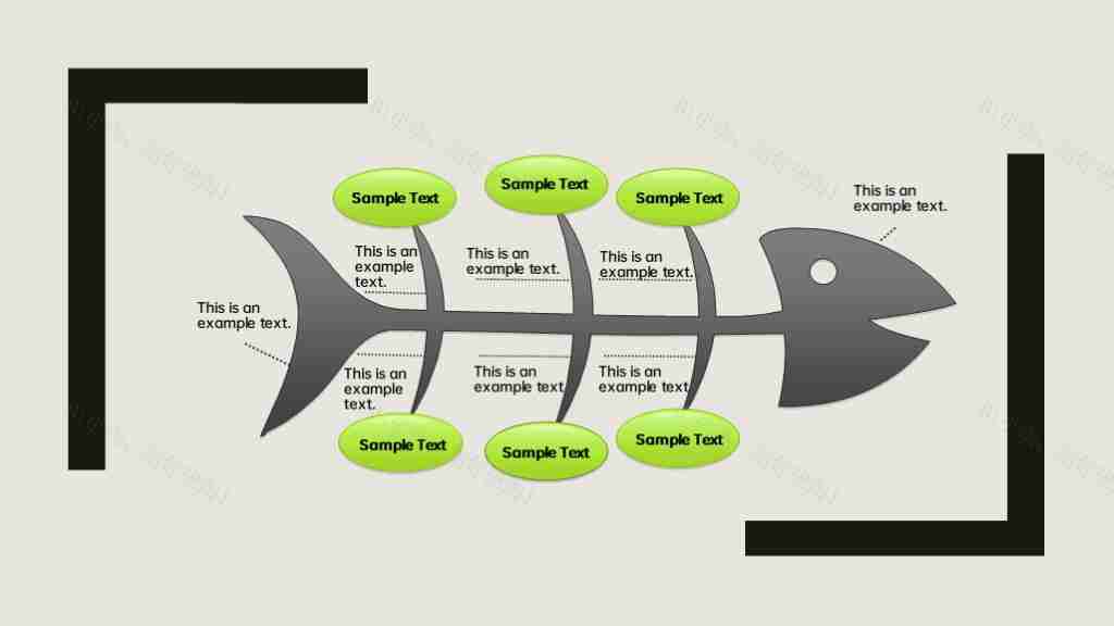 精美大气鱼骨结构图表PPT模板-1