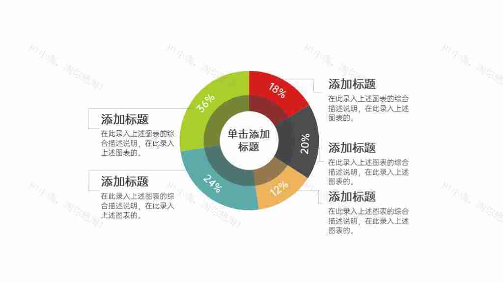 红色可编辑数据分析图表合集PPT图表模板-10