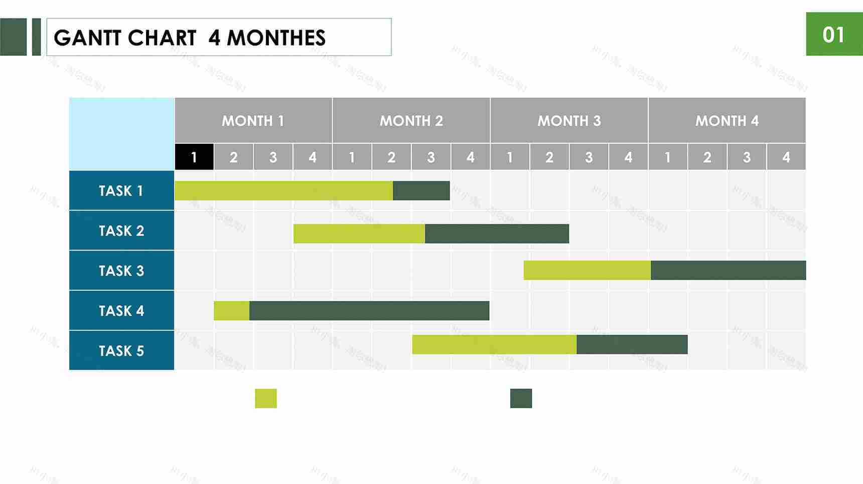 高端商务甘特图商业图表-2