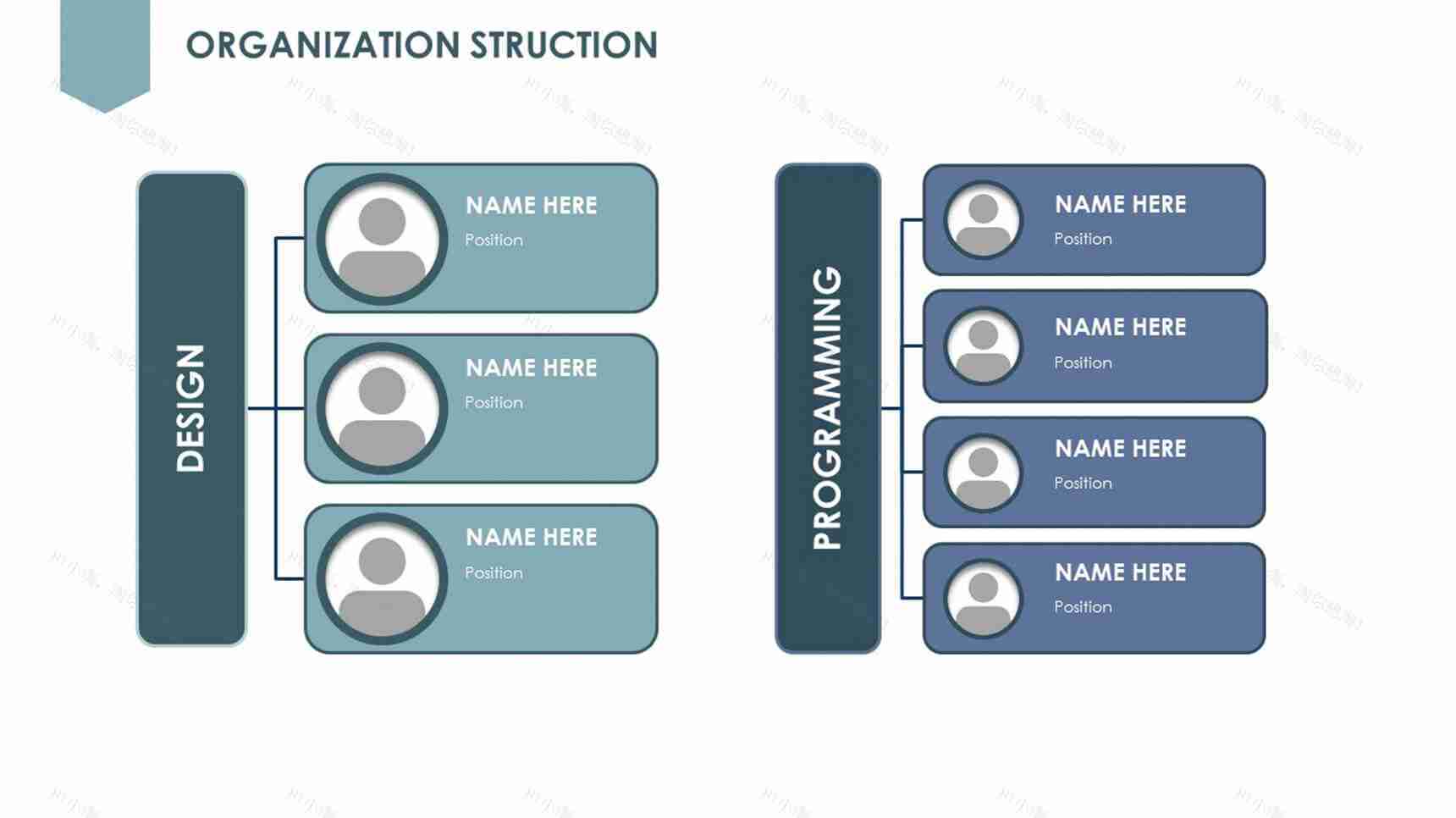 简洁内容组织PPT结构图形-3