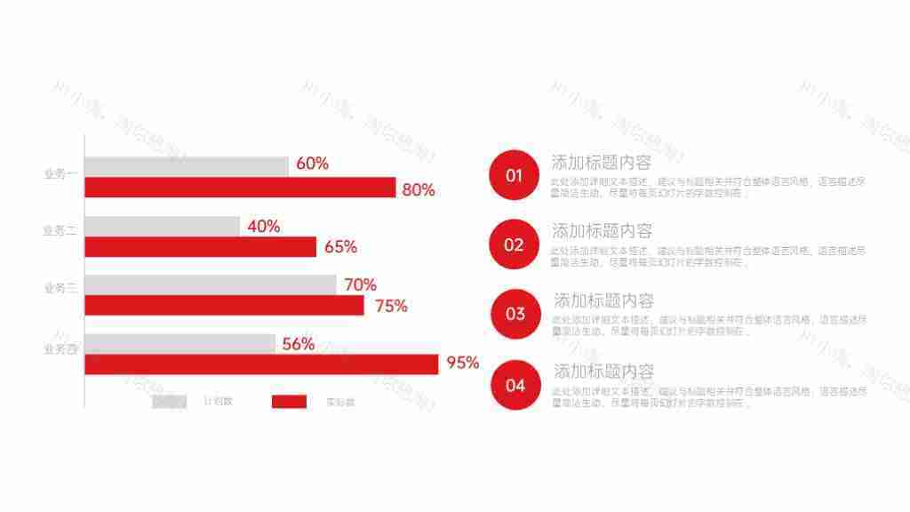 红色可编辑数据分析图表合集PPT图表模板-23