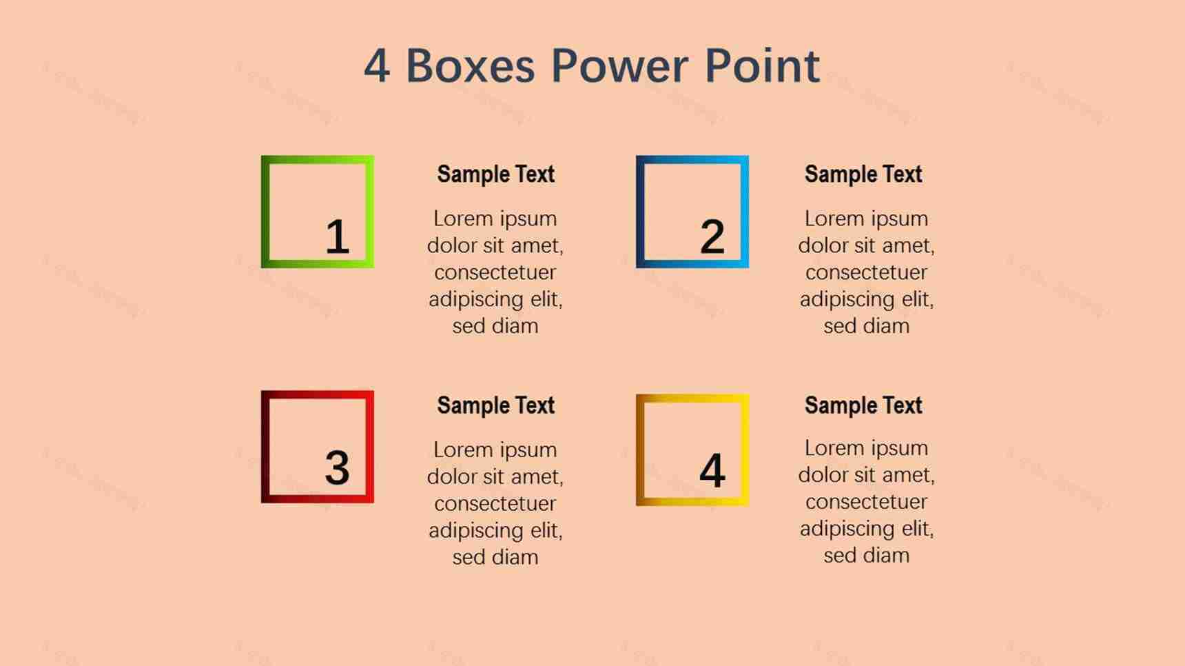 清新淡雅说明流程图PPT图表模板-1
