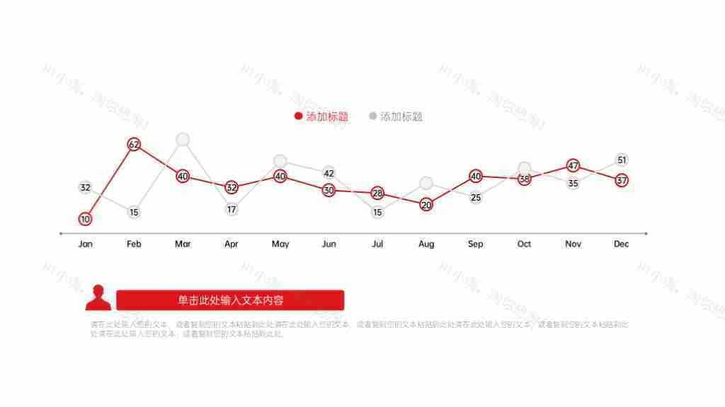 红色可编辑数据分析图表合集PPT图表模板-32