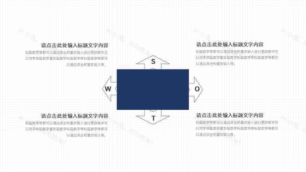 简约风SWOT分析图优势劣势机会威胁PPT图表模板-12