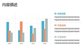 带说明文字的PPT柱形图模板