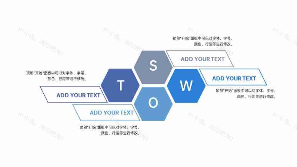 时尚创意项目SWOT分析图PPT图表模板-13