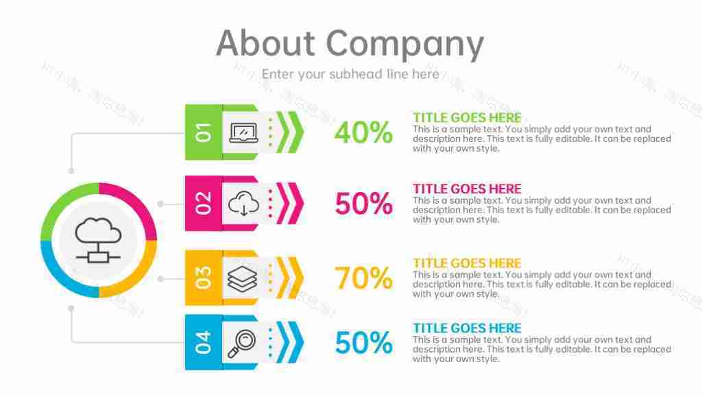 多彩商务数据图表合集占比分析PPT图表模板-39
