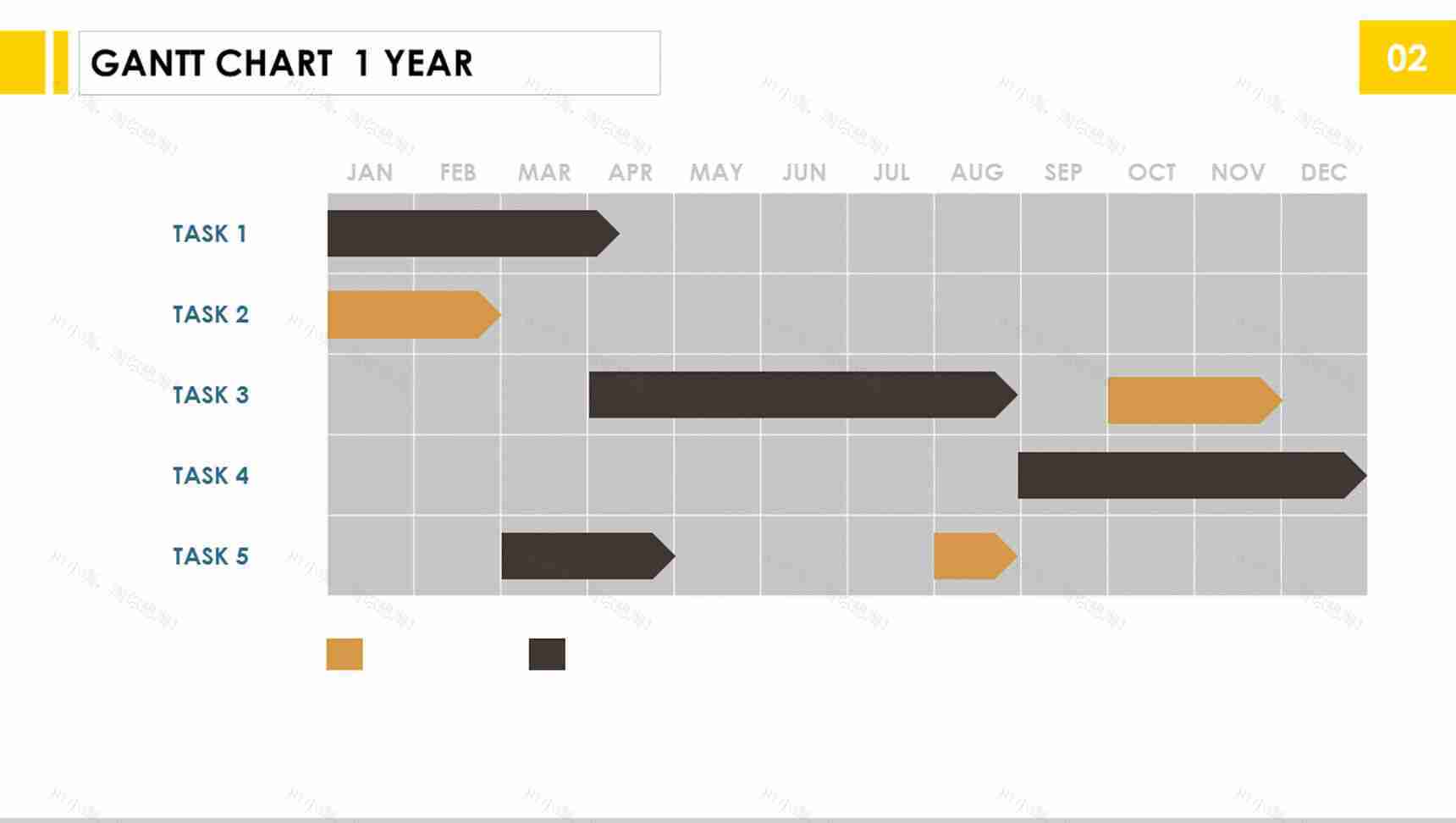 大气高端商务PPT甘特图模板-3
