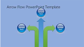 蓝色简洁简约商务化流程图模板素材