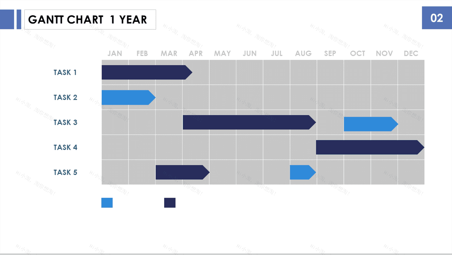大气高端商务PPT甘特图模板-1
