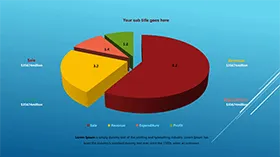 分离式立体饼状图表PPT模板