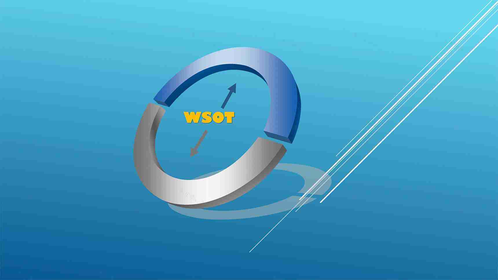 蓝色简约组合并列SWOT分析PPT图表-1