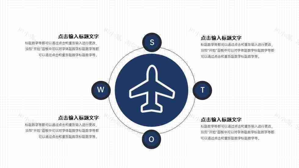 简约风SWOT分析图优势劣势机会威胁PPT图表模板-34